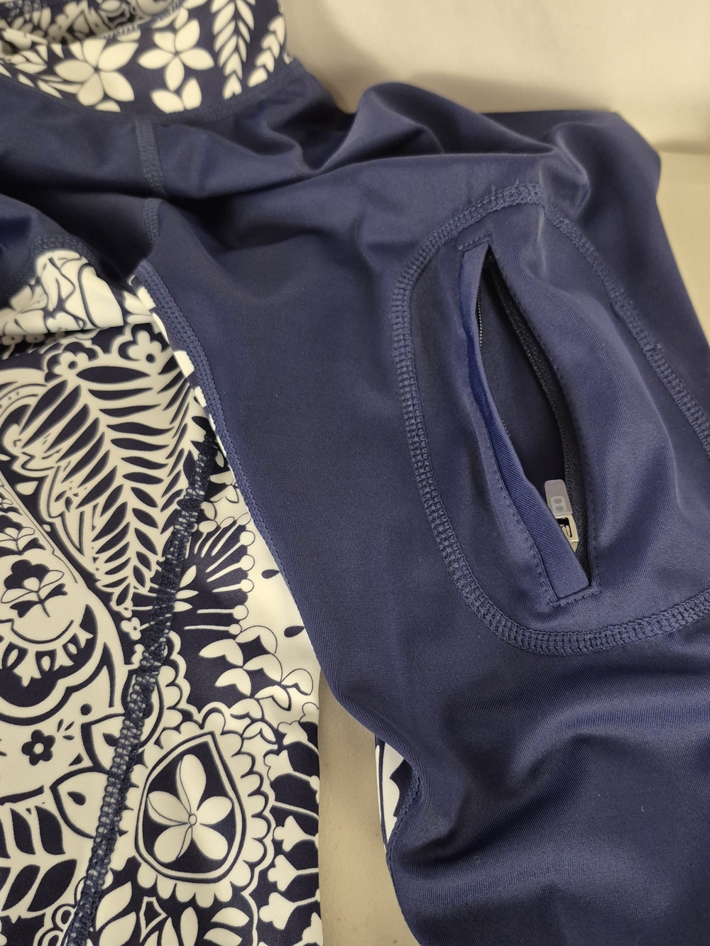 Tommy Bahama Island Cays Patchwork Full-Zip Long-Sleeve Rash Guard Jacket - Sz M - Picture 7 of 12